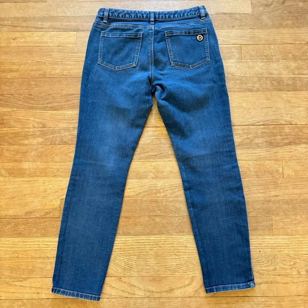 Michael Kors dark wash low rise casual skinny jeans pants size 6  b6